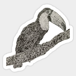 Dotwork Toucan Art Print Sticker